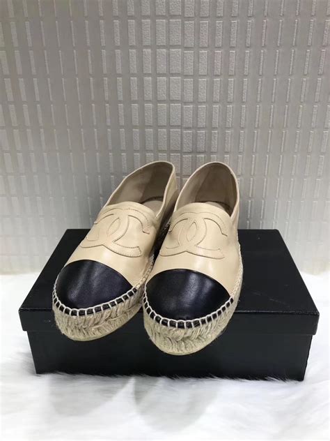 chanel slip on shoes espadrilles